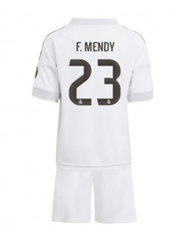 Detské Futbalové oblečenie Real Madrid Ferland Mendy #23 2025-26 Krátky Rukáv - Domáci (+ trenírky)